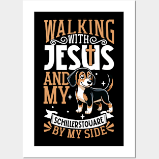 Jesus and dog - Schiller Hound Posters and Art